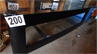 WOOD AND GLASS ENTERTAINMENT/ TV STAND - 19 X 65