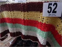 MULTI COLORED KNIT THROW BLANKET