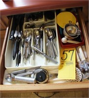 drawer of flatware