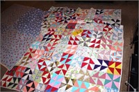two quilts vintage, hand sewn