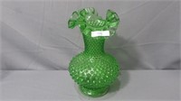 Fenton Springtime Hobnail Vase 11"