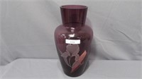 Fenton Purple Touch of Sand Iris Coll. 10" Vase