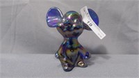 Fenton Blue Carnival Mouse