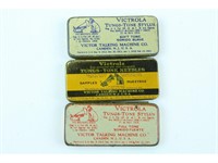 3-Piece Lot Victor Tungs Tone Tins