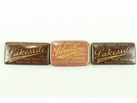 3-Piece Lot of Lakeside/Silvertone Needle Tins