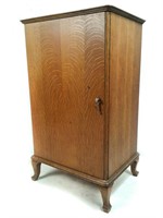 Cylinder Record Oak Cabinet