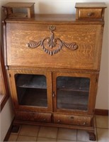 Antique drop-front cabinet