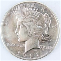 Coin 1921 Peace Silver Dollar Key Date XF