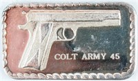 Coin 1 Troy Ounce of .999 Silver Bar Colt 1911