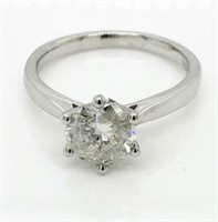 14ct White Gold Diamond solitaire ring