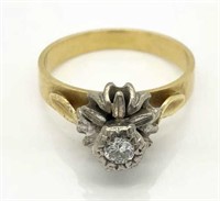 18ct Yellow & White Gold Diamond ring