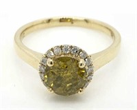 14ct Yellow Gold Diamond ring