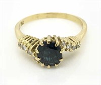 18ct Yellow Gold Sapphire & Diamond ring