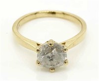 14ct Yellow Gold Diamond solitaire ring