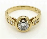 18ct Yellow Gold & Platinum Diamond ring