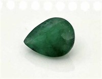 2.22ct vivid green Emerald, pear cut, loose, unset