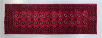 Afghan Turkmen runner, pure wool, hand made,