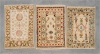 3 Afghan Chobi rugs, all pure wool & hand made,