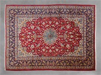 Persian Kashan pure wool, hand made rug,