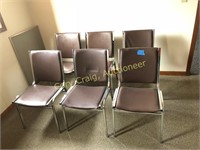 (6) matching Stack Chairs, nice cond.