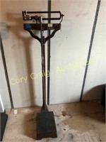 Antique Platform Scales and height measure