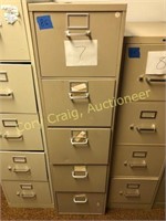 Metal 5 drawer file cabinet