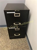 Metal 2 drawer file cabinet