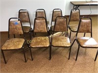 (8) stack chairs, nice cond.