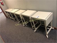 (6) metal typewriter tables