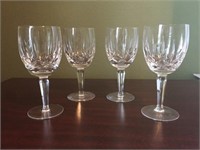 Lot of four Waterford crystal glasses