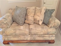 Lovely neutral loveseat