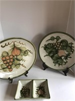 Lot of three beautiful serving dishes