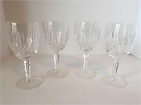 Lot of four Waterford crystal glasses