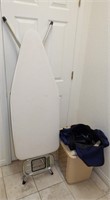 IRONING BOARD AND HAMPER WITH MISC.