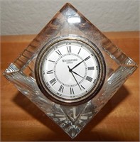 WATERFORD SMALL CRYSTAL DESK CLOCK
