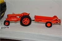 Toy Case Tractor w/ Spreader 18" w total