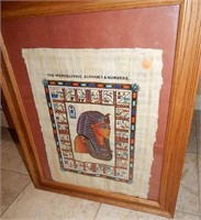 FRAMED PAPRUS EGYPTIAN ARTWORK