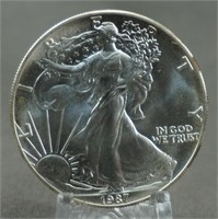 1987 Silver Eagle Unc. One Ounce Bullion Coin