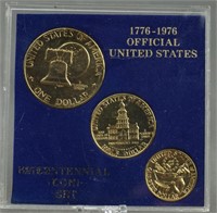1776-1976 Official Bicentennial 3 Piece Coin Set