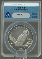 2008-P Bald Eagle Silver $1 ANACS MS-70