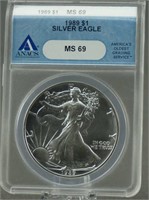 1989 Silver Eagle ANACS MS-69