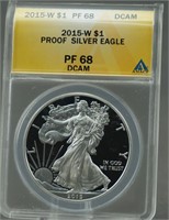 2015-W Proof Silver Eagle ANACS PR-68 DCAM