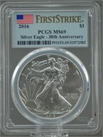 2016 Silver Eagle PCGS MS-69 First Strike