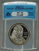 2006-P Silver $1 Franklin Founding Father PF-70