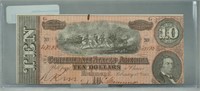 1864 Confederate Ten Dollar Bill
