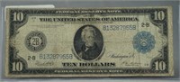 1914 10 Dollar Bill Federal Reserve Note