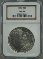 1880 Morgan Silver Dollar NGC MS-63