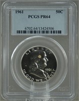 1961 Franklin Half Dollar PCGS PR-64