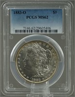 1883-O Morgan Silver Dollar PCGS MS-62