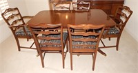 DUNCAN PHYFE DINING TABLE AND 6 CHAIRS